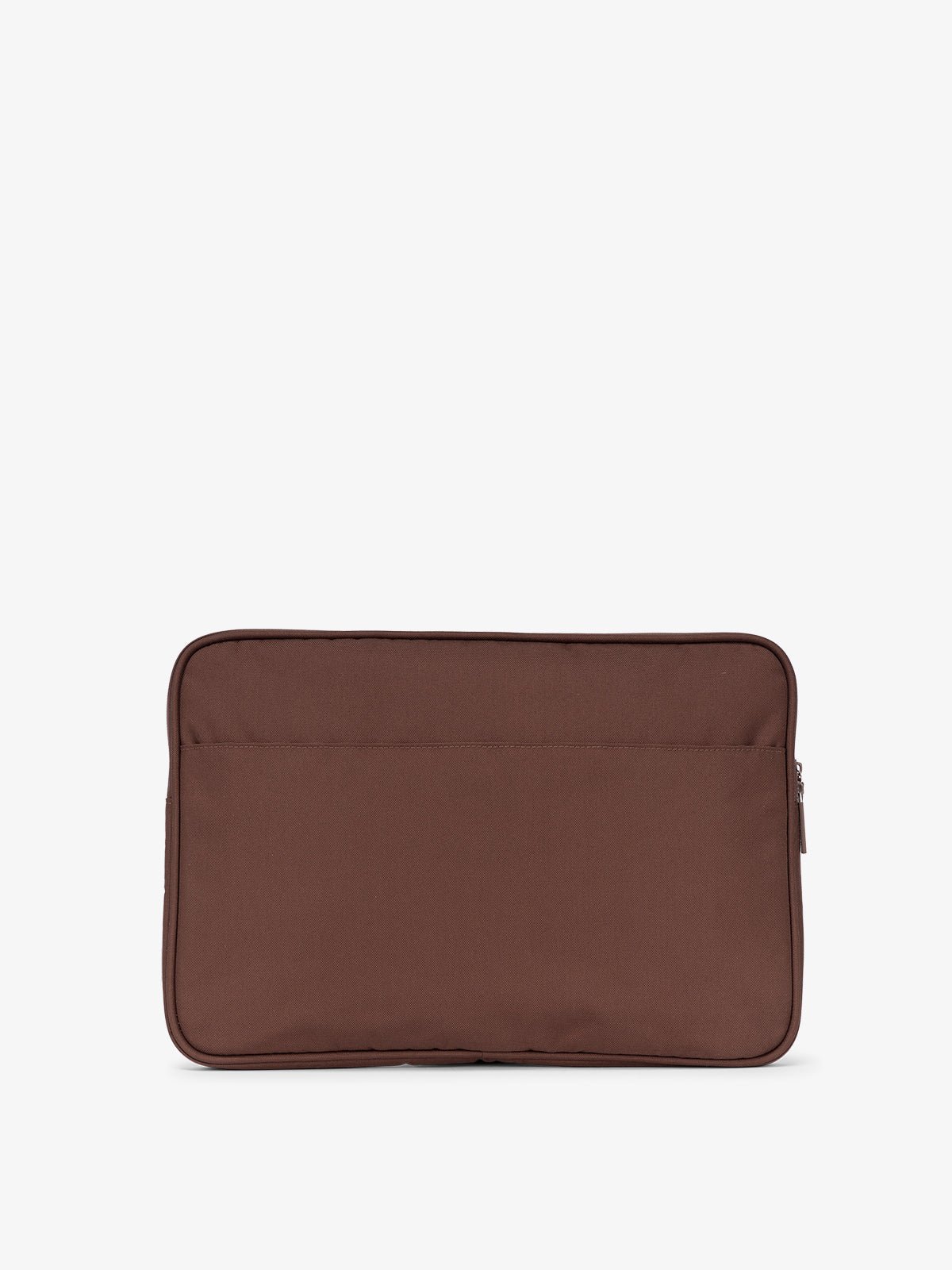 CALPAK 15-17 Inch water resistant laptop case with back slip pocket in walnut