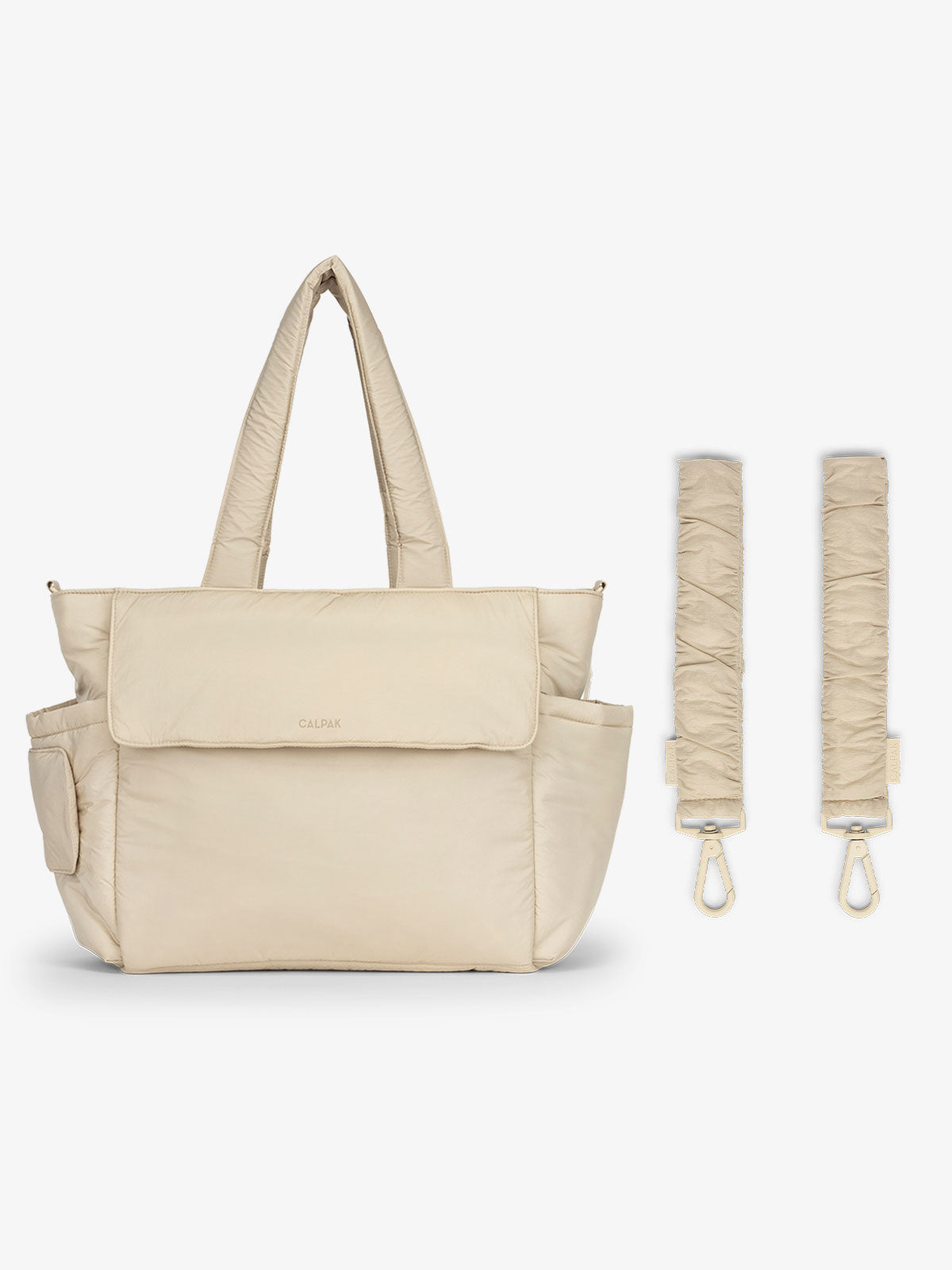 【CALPAK】Diaper Tote Bag with Stroller Straps DIAPER-TOTE-BAG-BUNDLE-OATMEAL