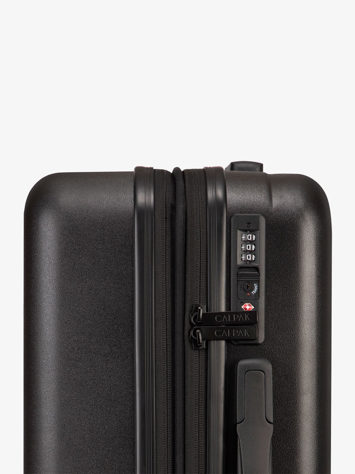 Black CALPAK Evry Carry-On Luggage with TSA-approved lock