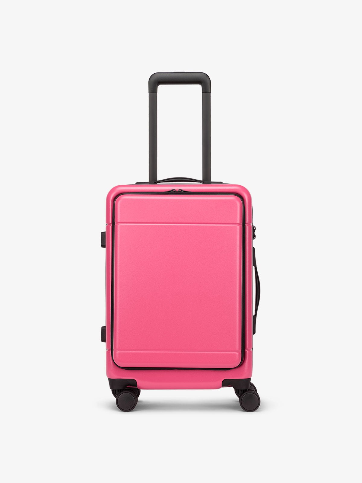 Pink dragonfruit CALPAK Hue Front Pocket Carry-On Luggage with telescopic handle