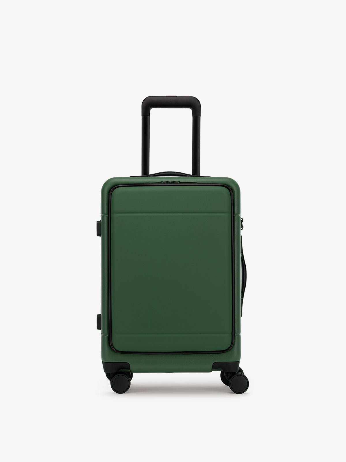 Green CALPAK Hue Front Pocket Carry-On Luggage with telescopic handle