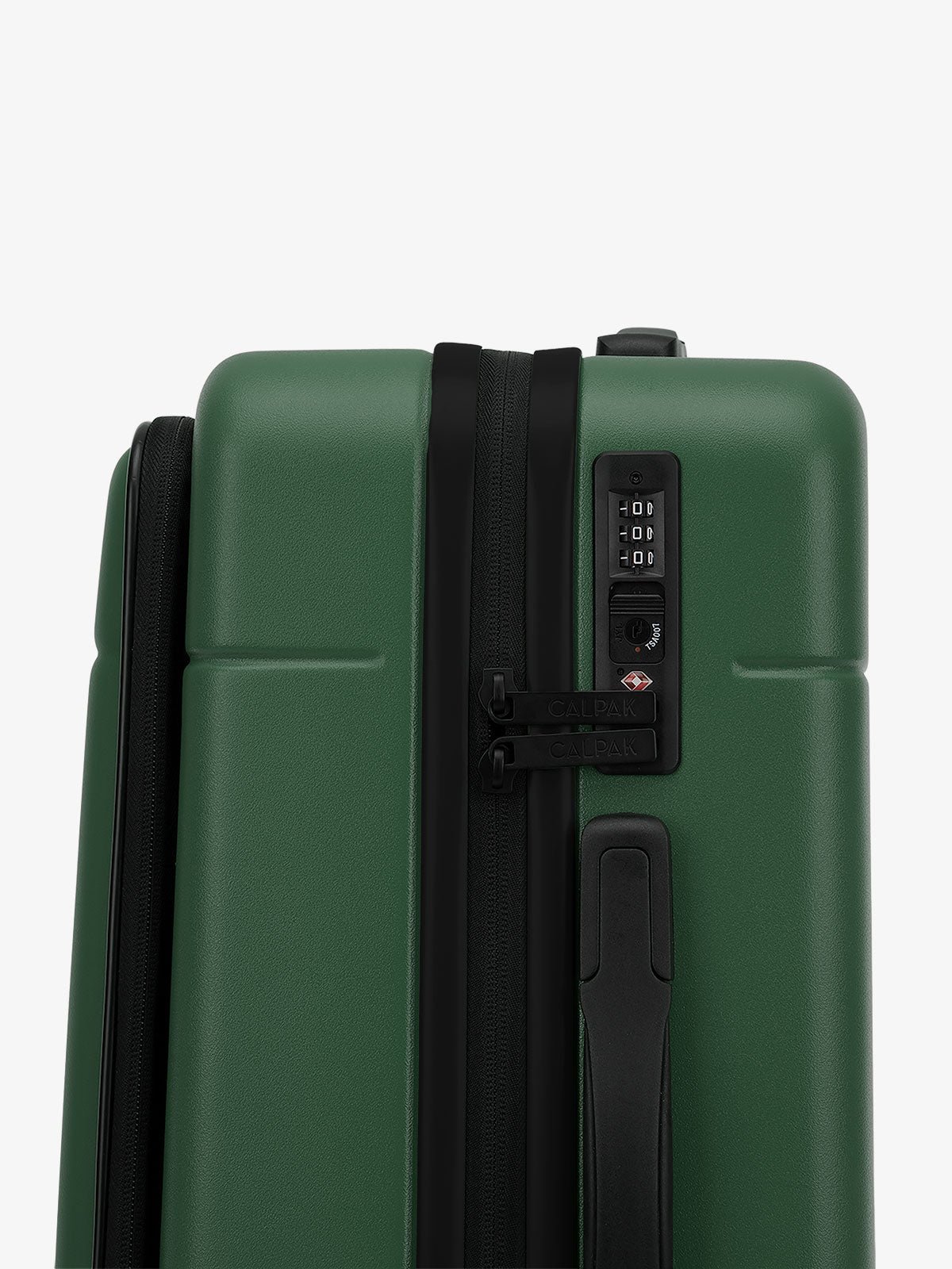 CALPAK Hue Front Pocket Carry-On Luggage with tsa approved lock in green emerald