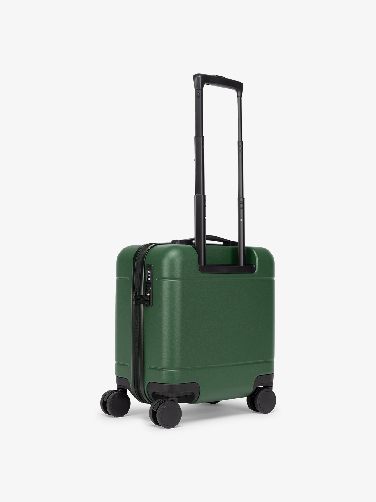 Emerald hue mini carry on luggage with telescopic handle