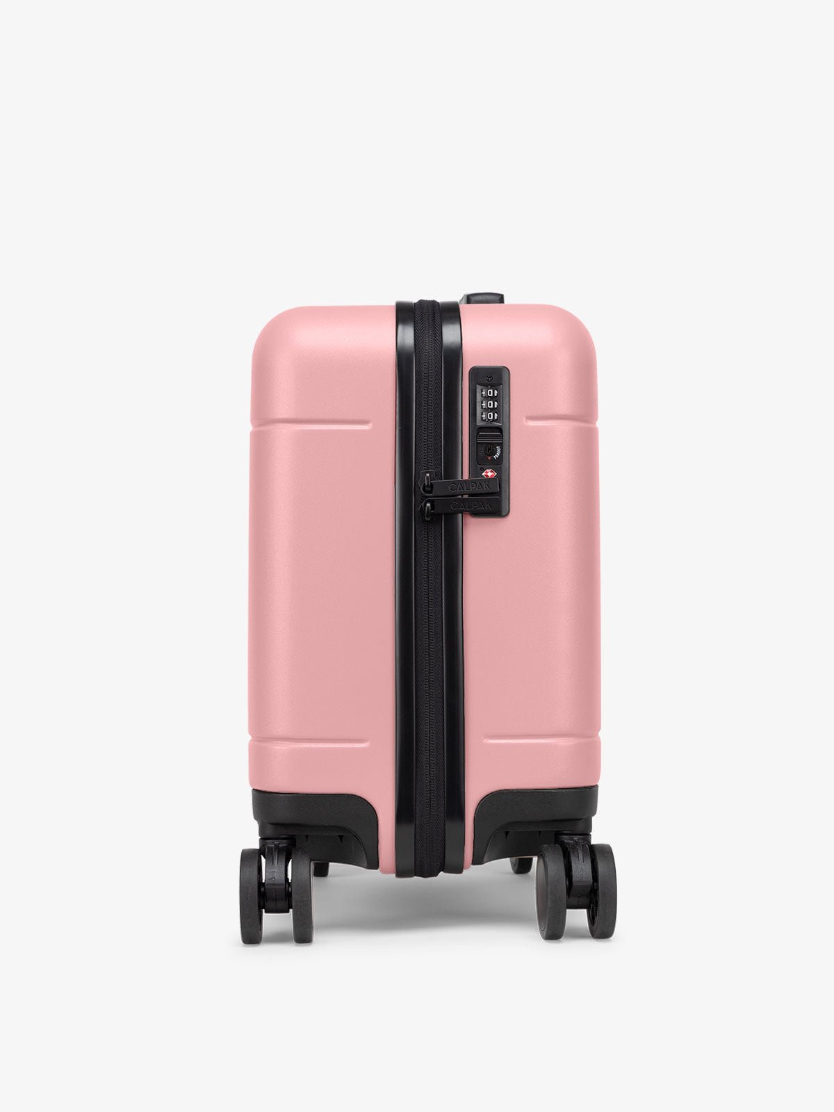 Hue mini carry on luggage with tsa approved lock mauve pink