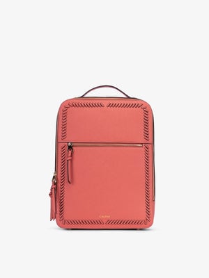 CALPAK Kaya Laptop Backpack for women in light red cranberry; BP1702-SQ-CRANBERRY