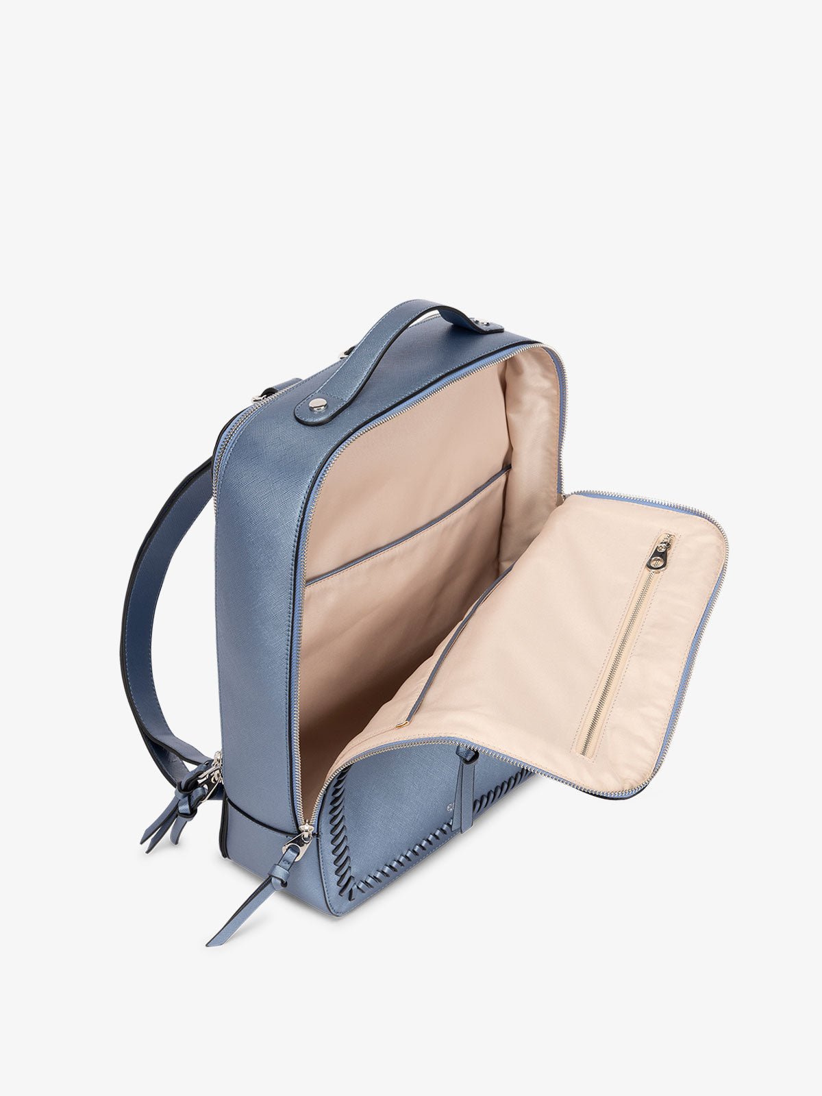 CALPAK Kaya Laptop Backpack with top handle, adjustable straps and multiple pockets in stargaze