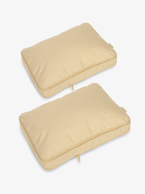 CALPAK Large Compression Packing Cubes in beige oatmeal; PCL2301-OATMEAL