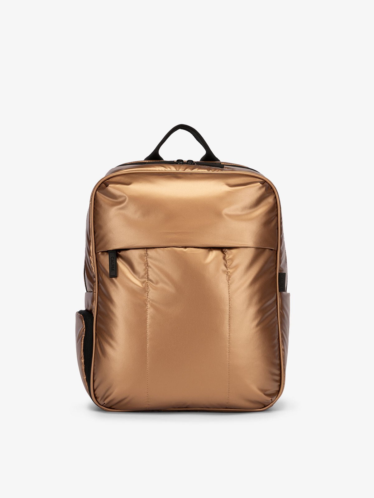 CALPAK Luka Laptop Backpack for school in metallic brown