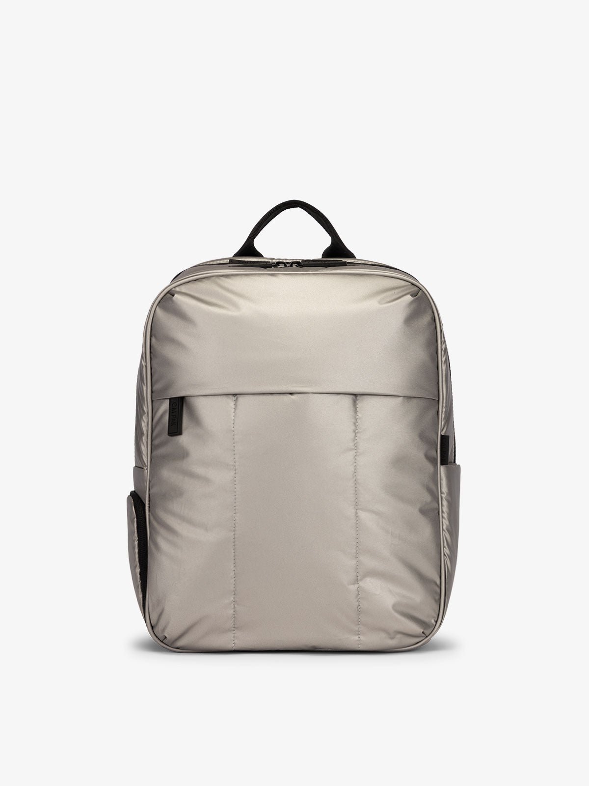 CALPAK Luka Laptop Backpack for school in metallic silver