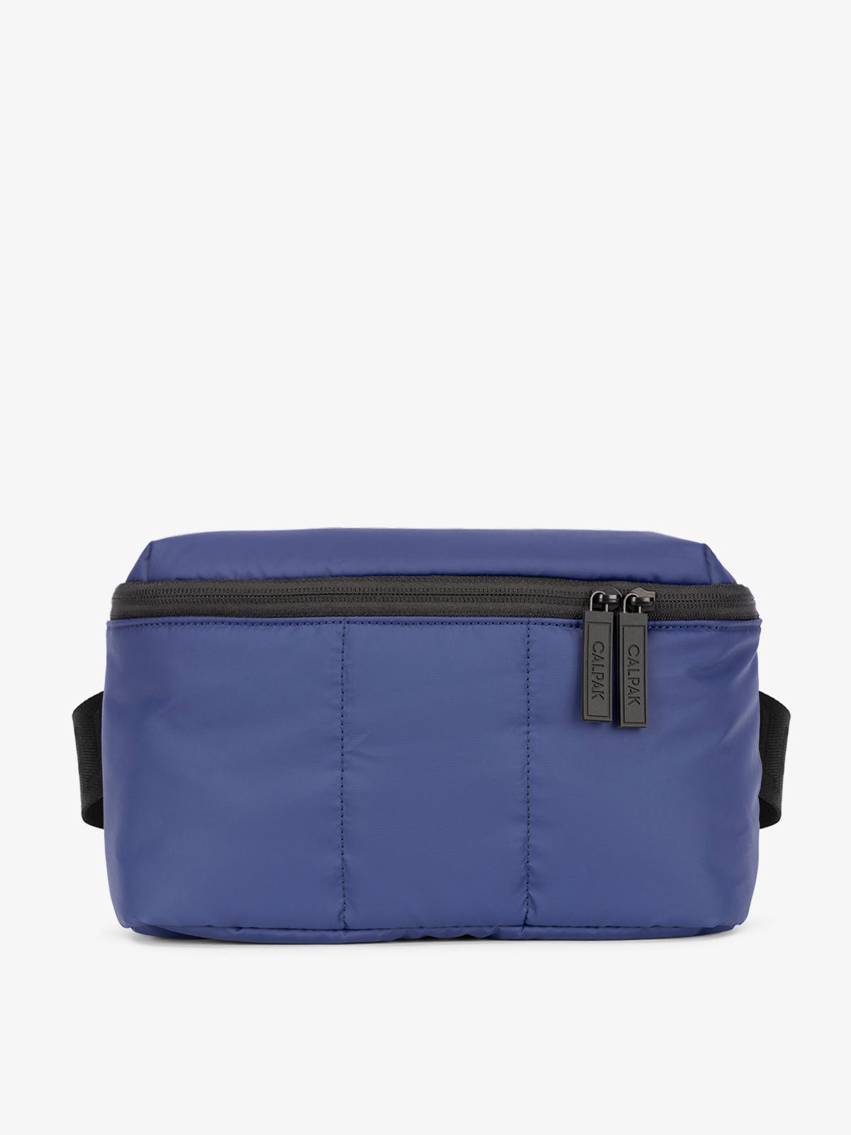 CALPAK Luka Belt Bag with soft puffy exterior in navy blue
