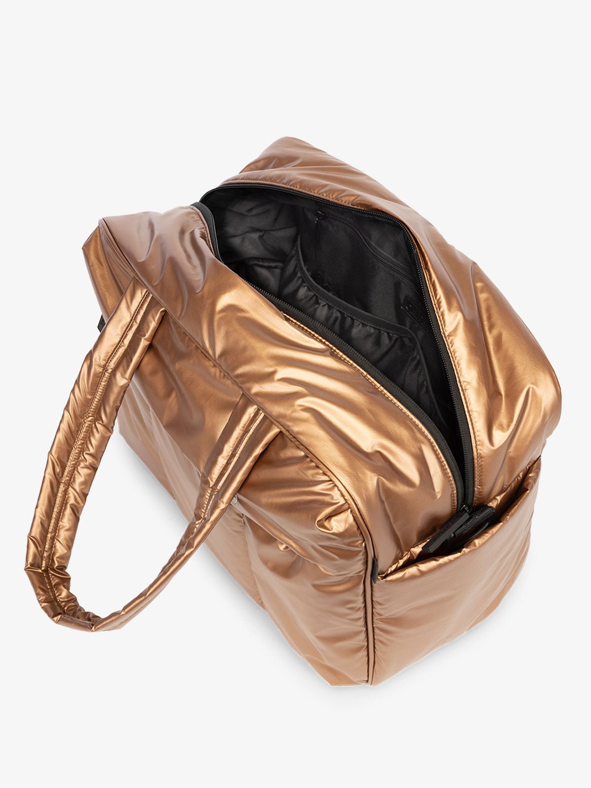 Luka weekender bag in metallic brown