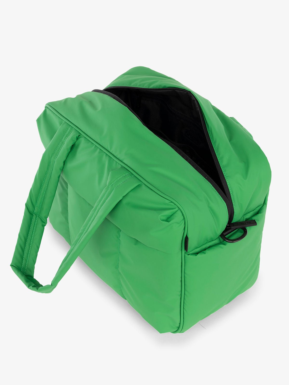 CALPAK Water Resistant Luka Duffle Bag with multiple pockets and top handles in green