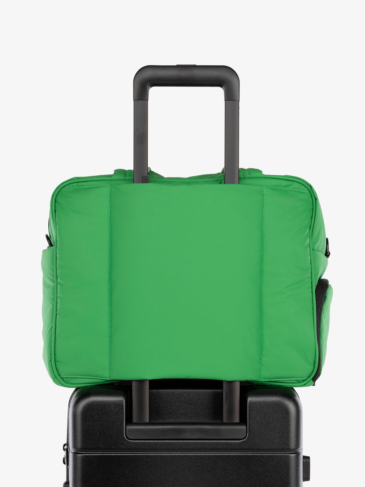 CALPAK Luka Weekender Duffel Bag with trolley sleeve for travel in green
