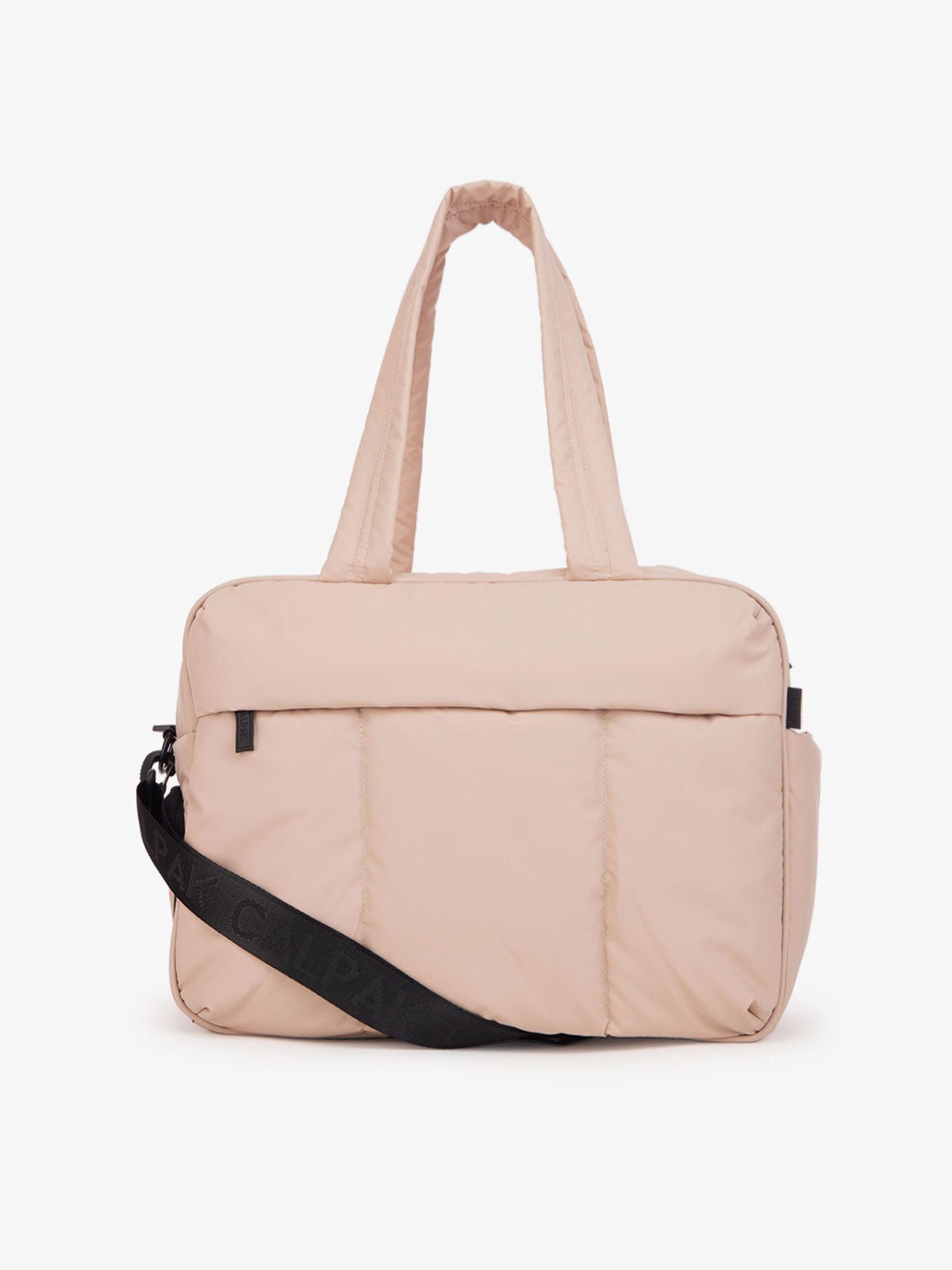 matte pink CALPAK Luka duffel bag and weekender