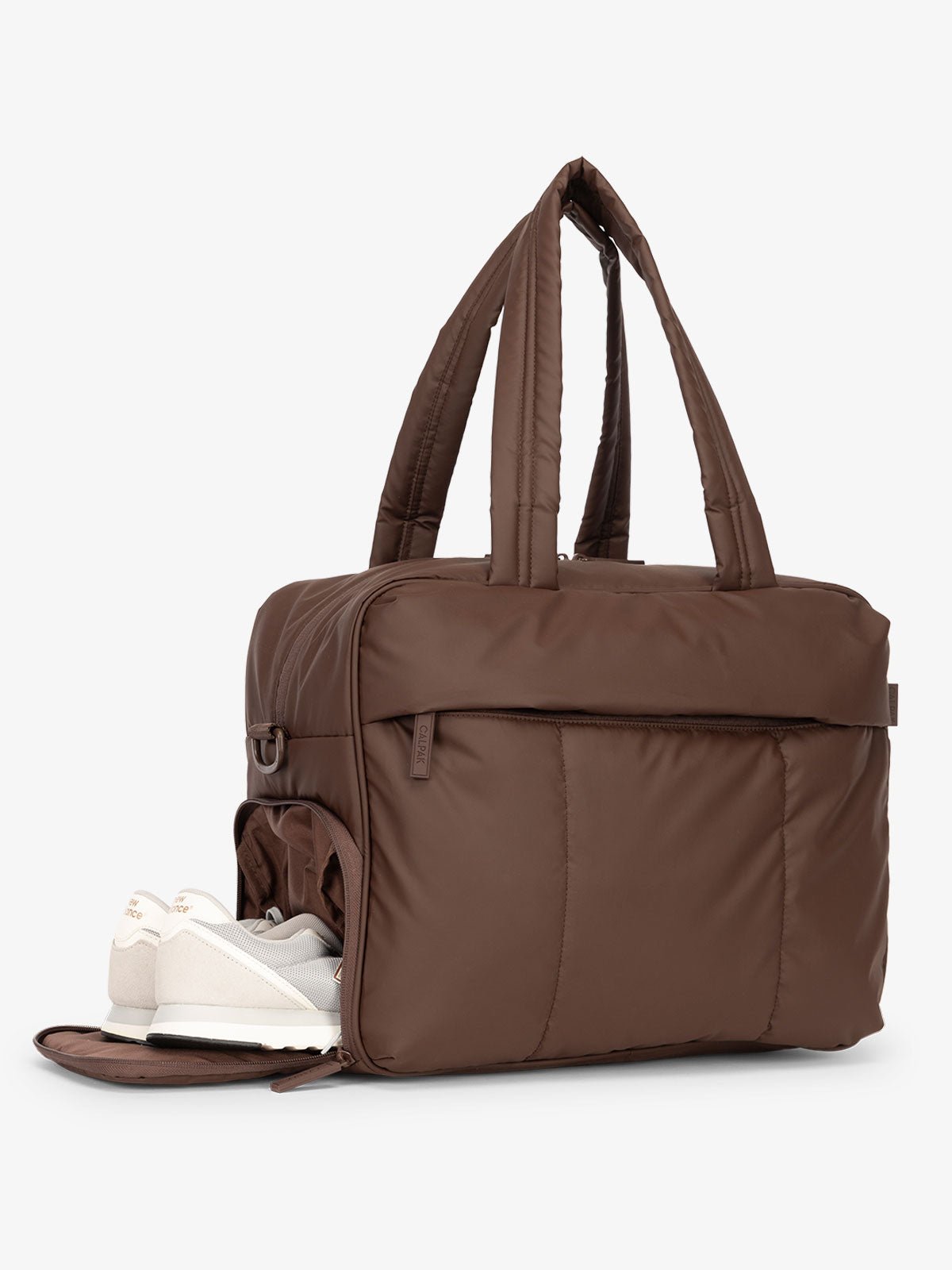 shoe compartment for Luka Duffel Bag in brown
