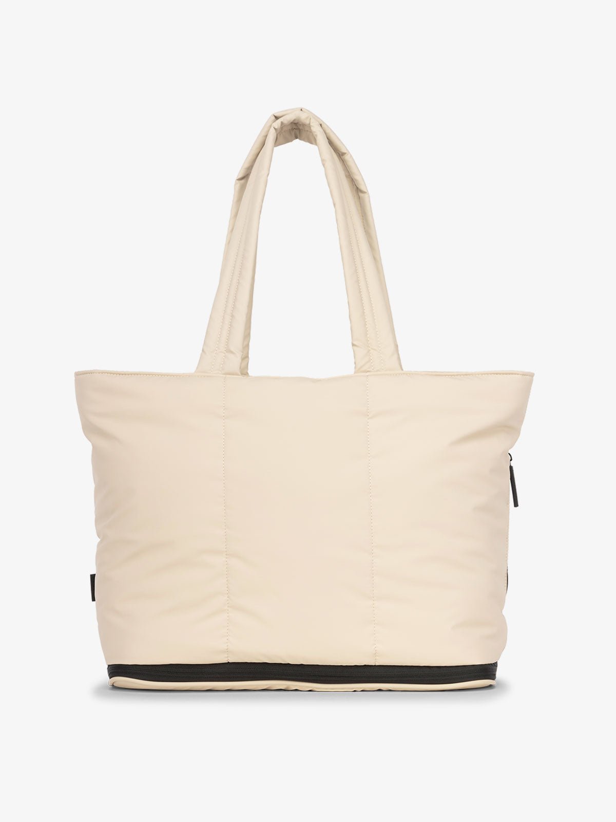 CALPAK Luka expandable tote bag with multiple pockets in oatmeal