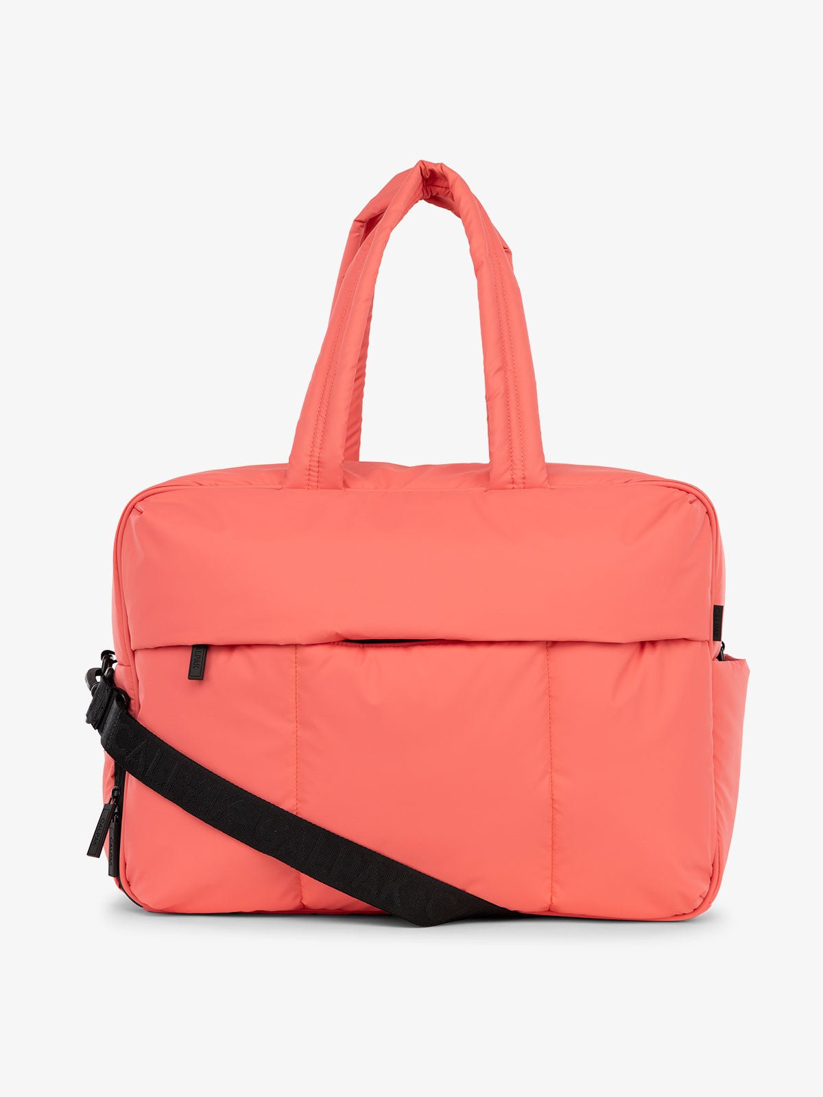 CALPAK Luka large duffle bag with detachable strap and zippered front pocket in watermelon