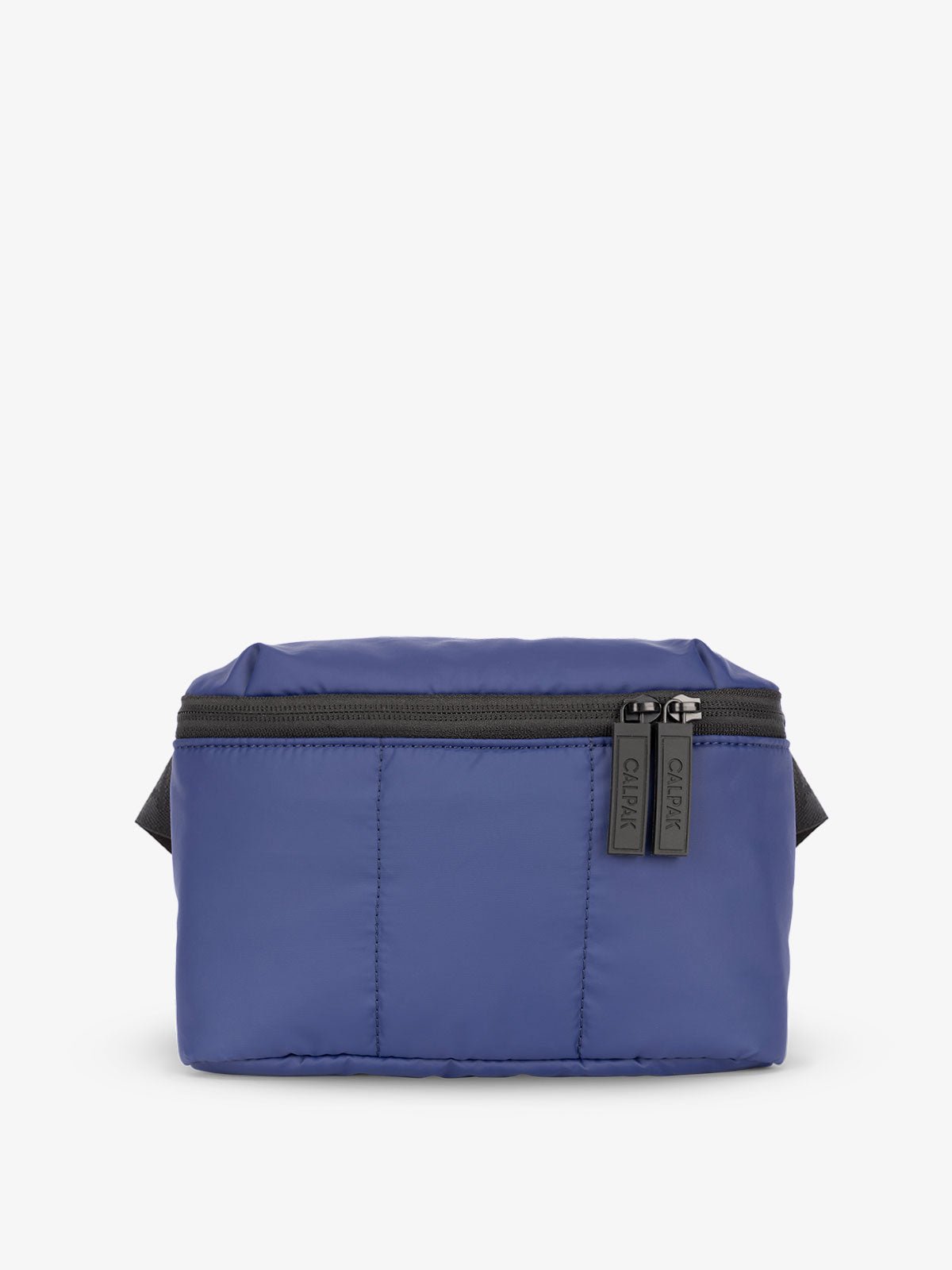 CALPAK Luka Mini Belt Bag with soft puffy exterior in navy blue