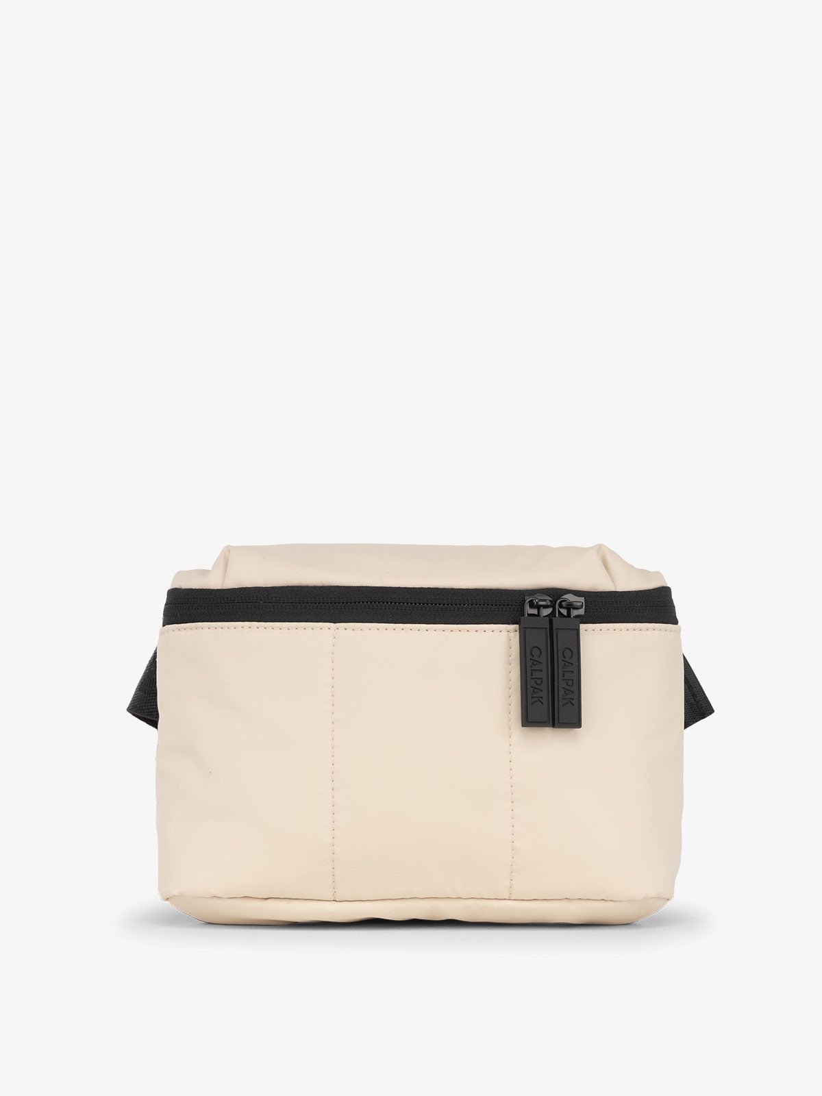 CALPAK Luka Mini Belt Bag with soft water-resistant exterior in oatmeal
