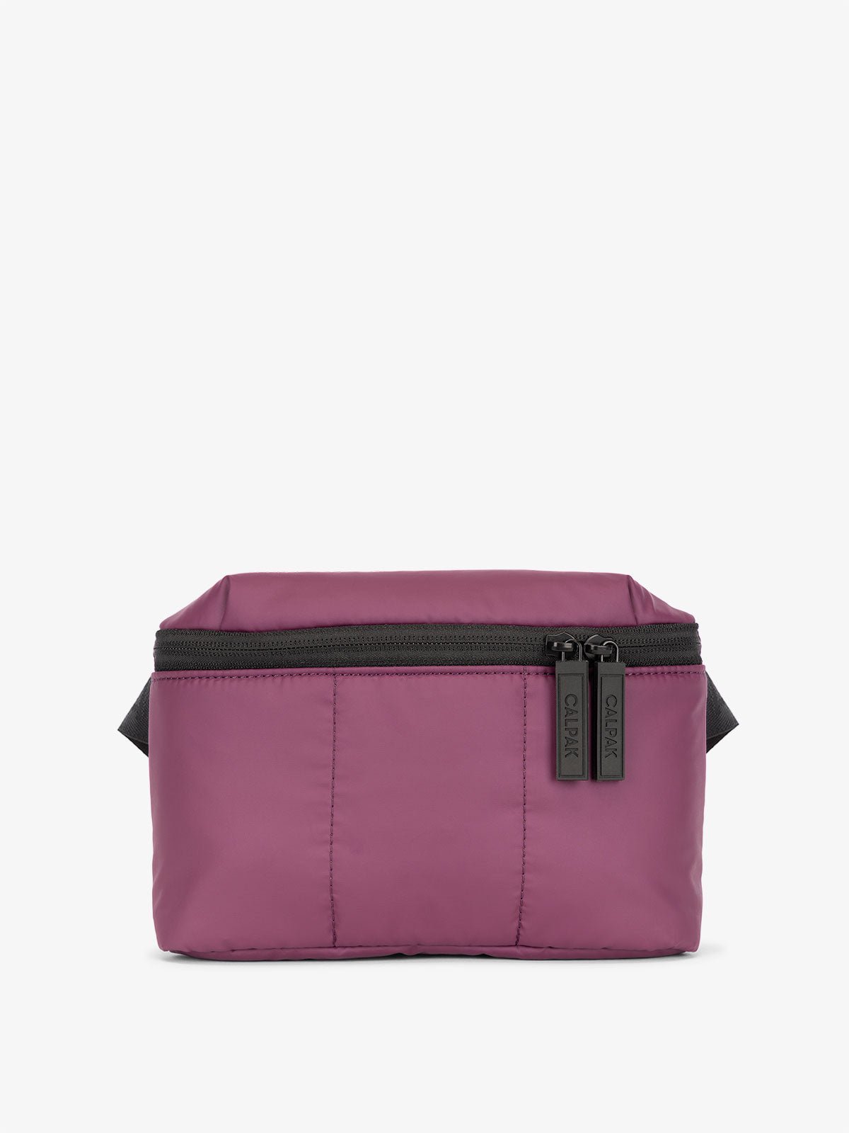 CALPAK Luka Mini Belt Bag with soft puffy exterior in purple plum