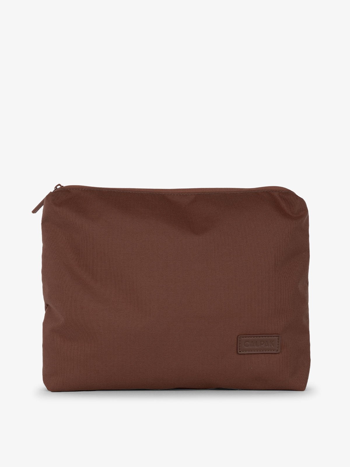 CALPAK water-resistant travel pouch for luggage in walnut brown