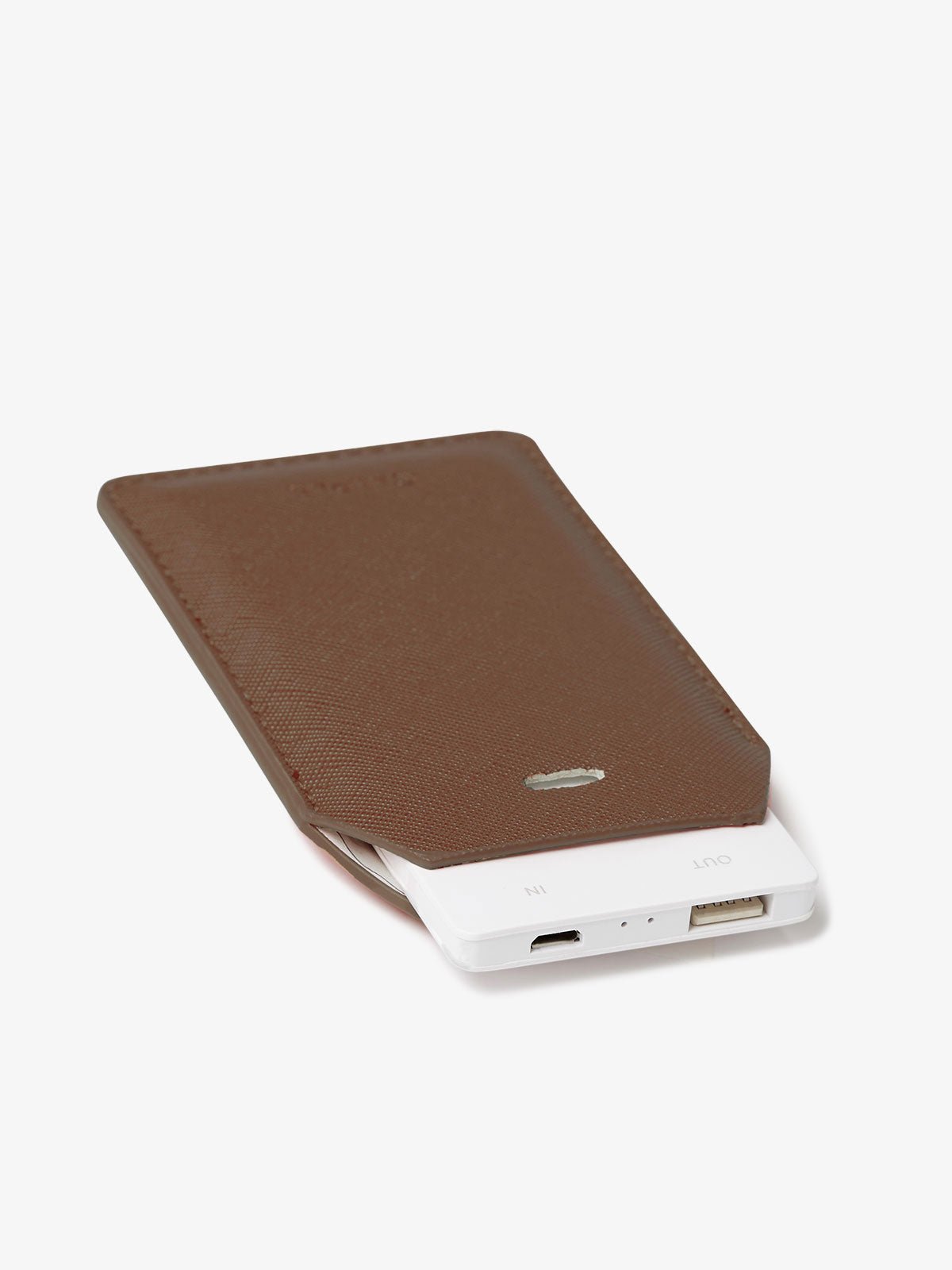 CALPAK luggage tag charger in mocha