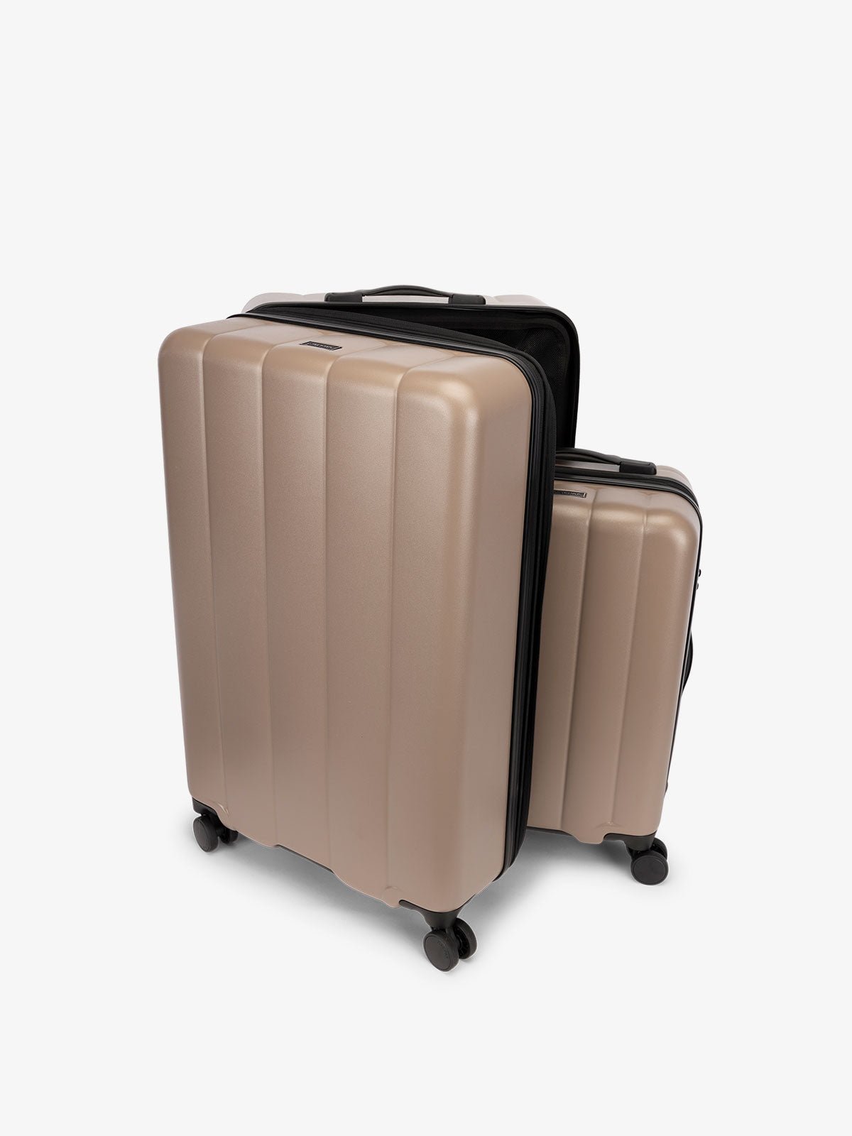 CALPAK Starter Bundle 2 piece hard side luggage set with 360 spinner wheels in chocolate