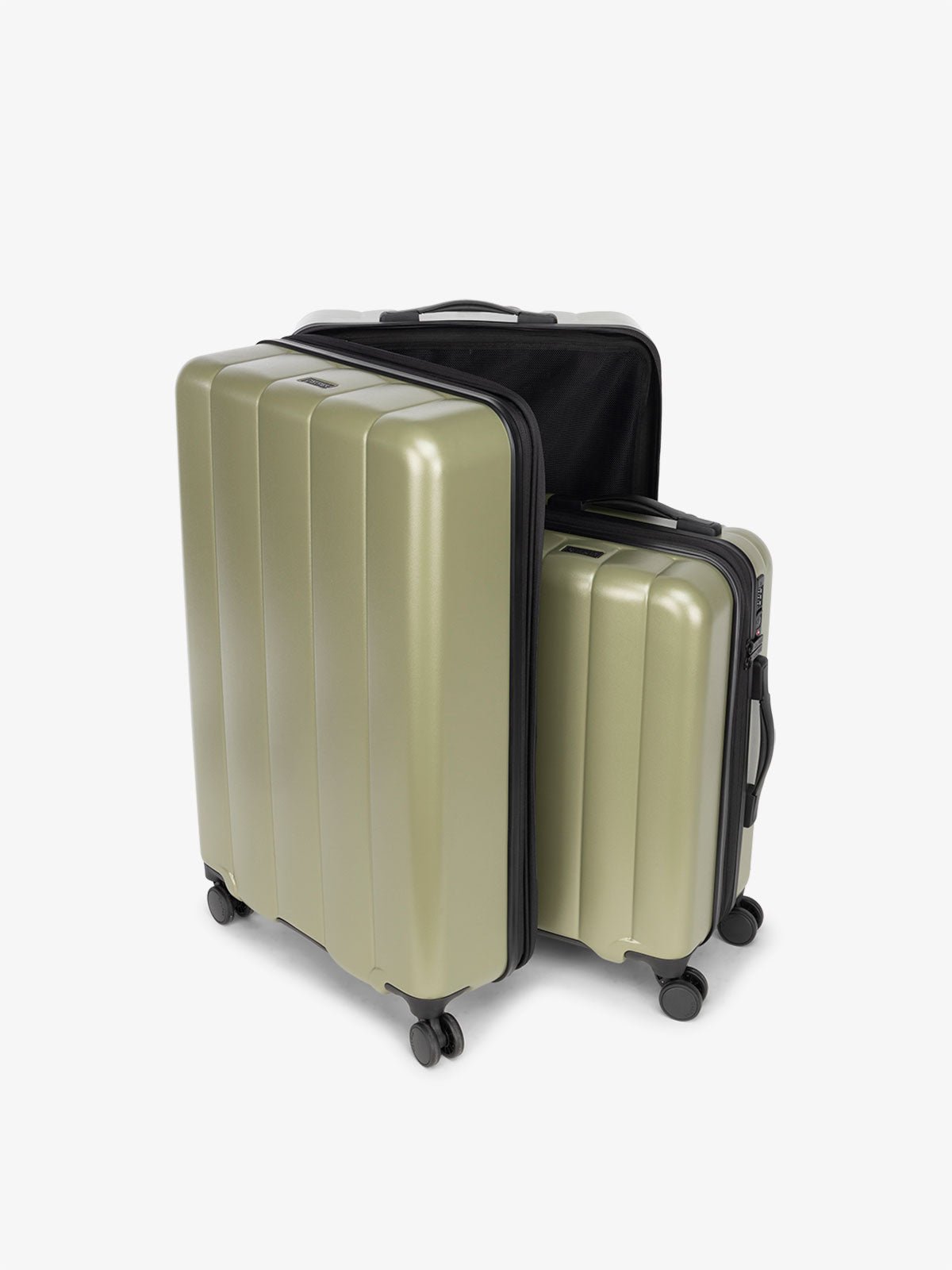 CALPAK Starter Bundle 2 piece hard side luggage set in pistachio