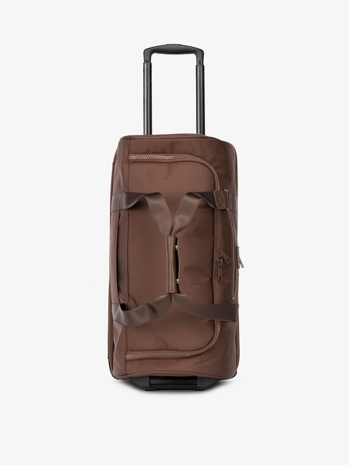 CALPAK Stevyn Rolling Duffle carry-on 22-inch bag in brown