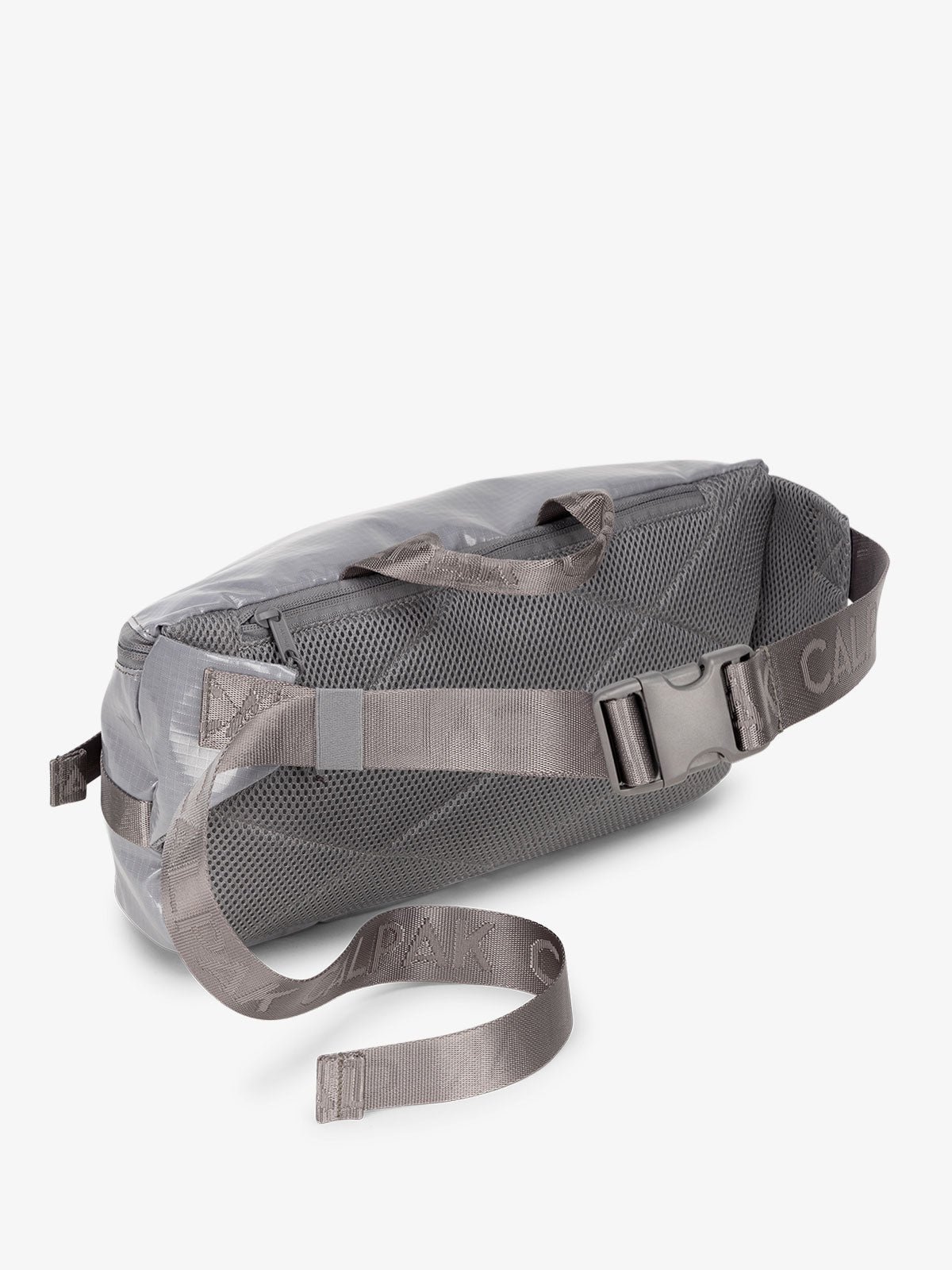 CALPAK Terra Sling Bag for women with adjustable crossbody strap and top handle in storm gray