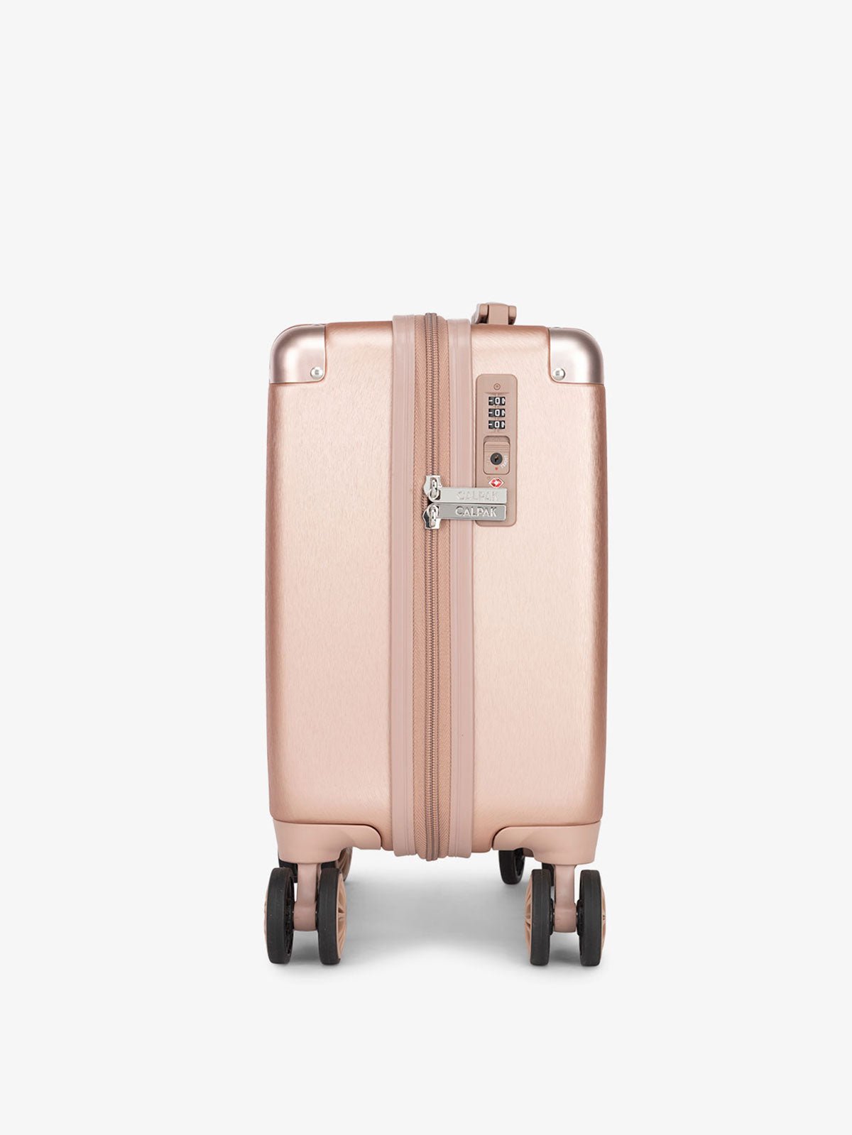 CALPAK Ambuer small suitcase carry on with TSA lock in rose gold