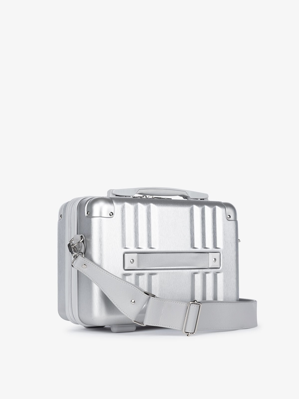 CALPAK Ambeur silver travel vanity case with carrying strap