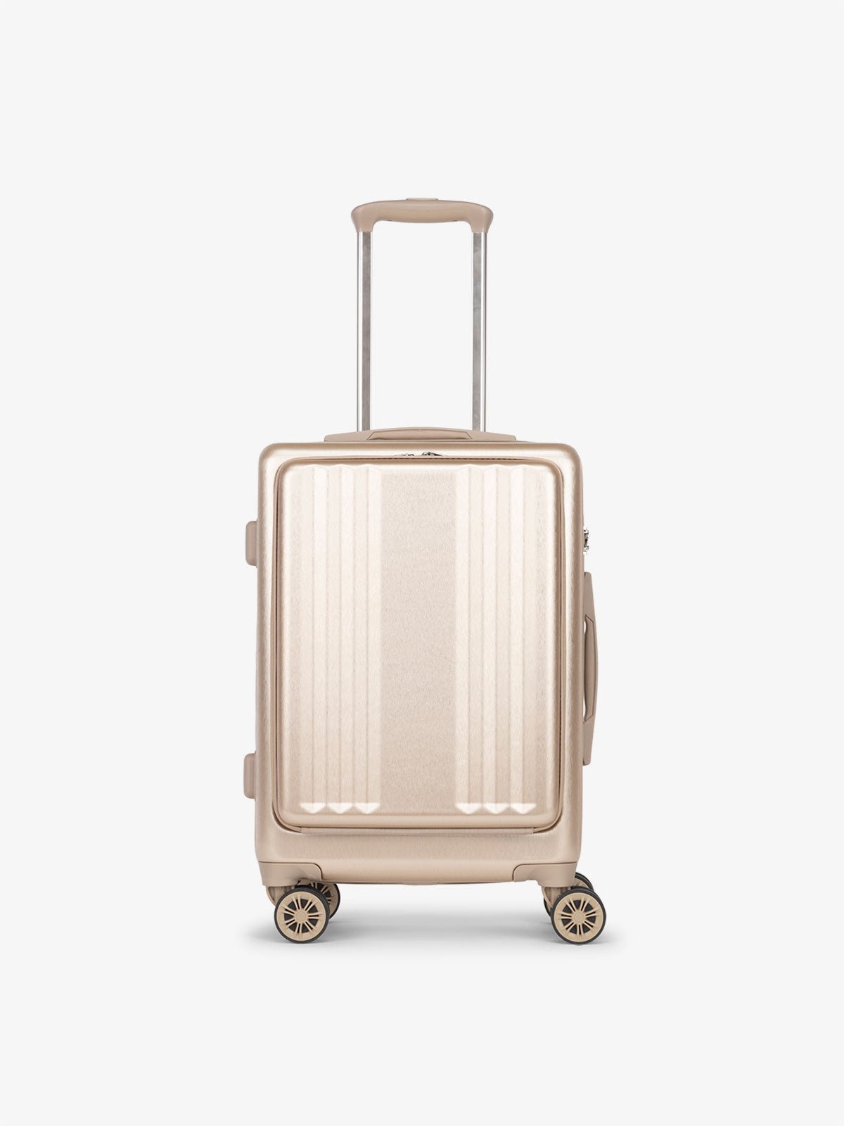 CALPAK Ambeur carry-on suitcase with pocket, TSA lock and 360 spinner wheels in gold