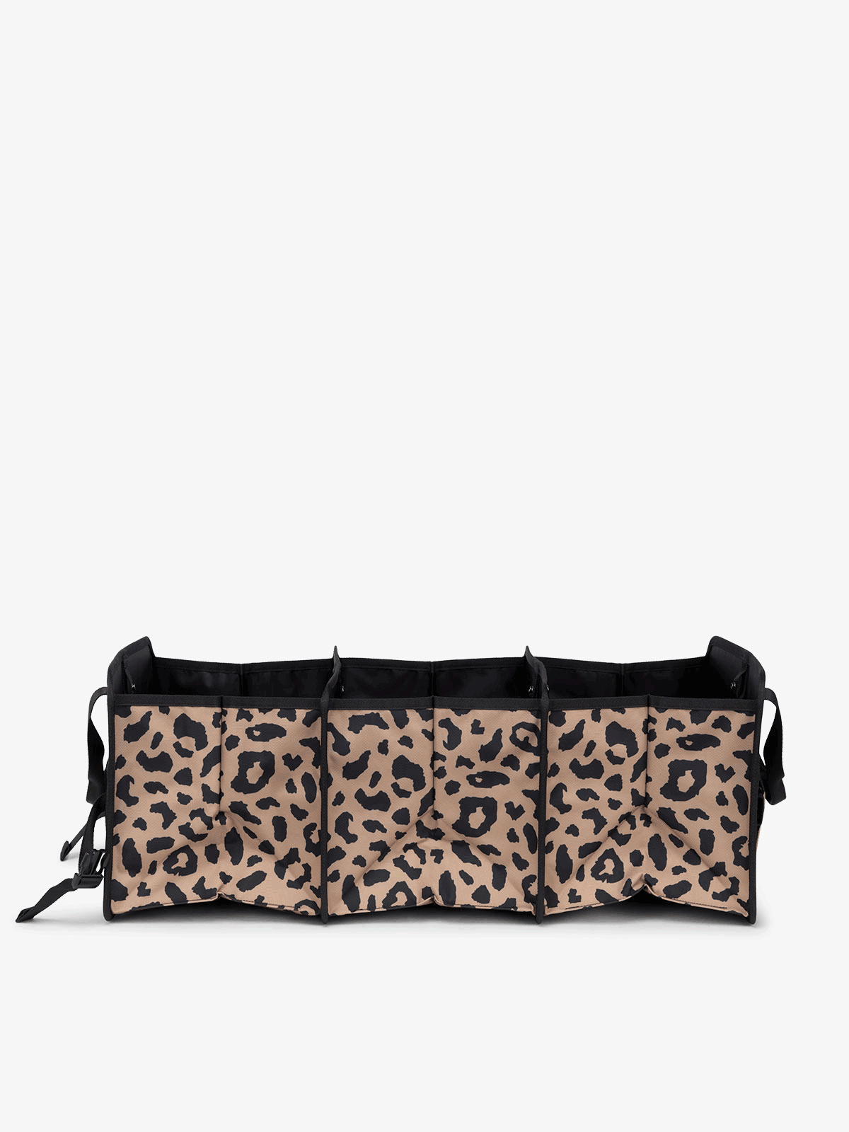foldable cheetah print trunk organizer