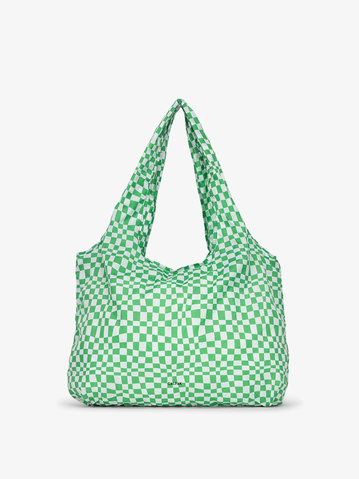 CALPAK Compakt tote bag in green checkerboard