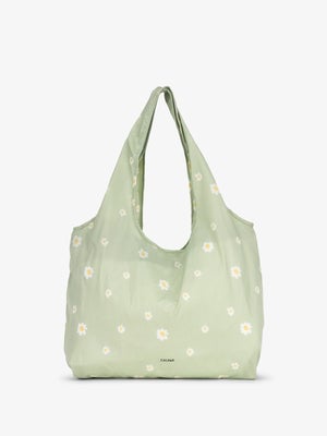 Packable tote bag with floral print; KTB2001-DAISY