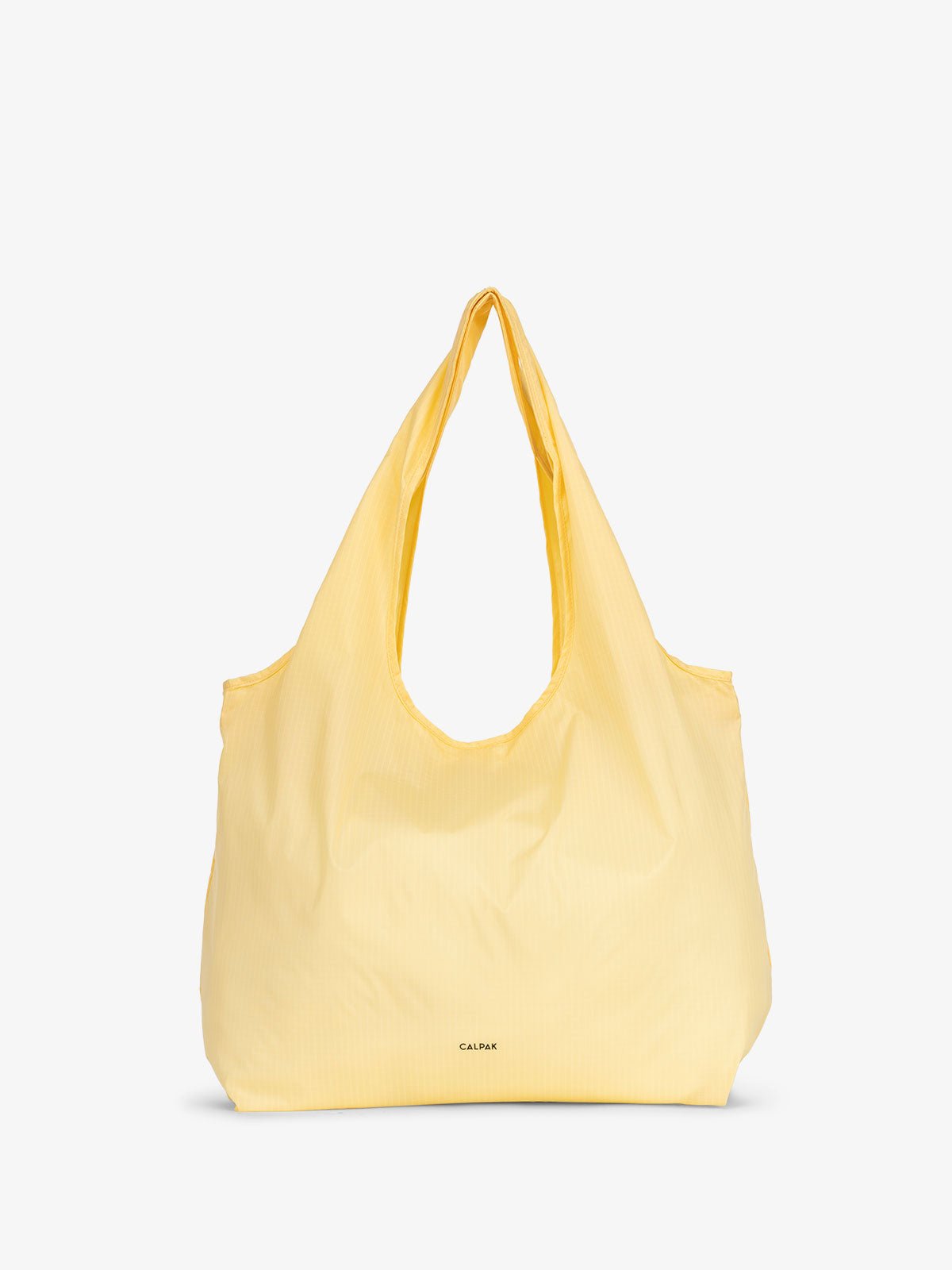 yellow foldable grocery tote