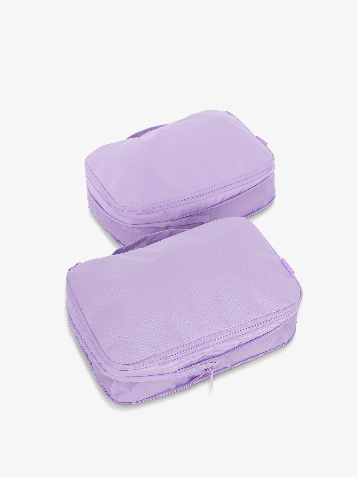 CALPAK compression packing cubes with handles in orchid purple