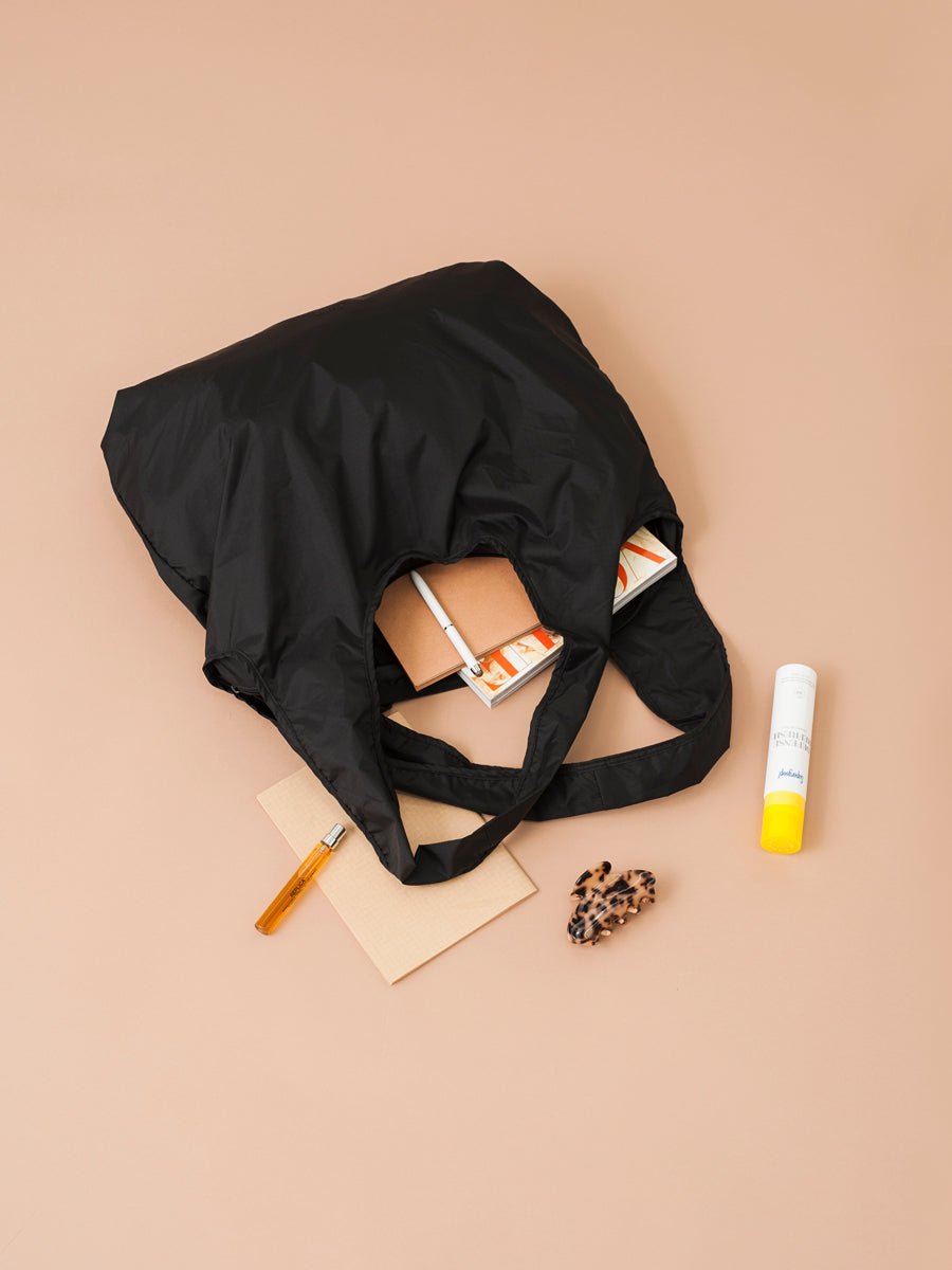 CALPAK Foldable Compact Tote Bag in black