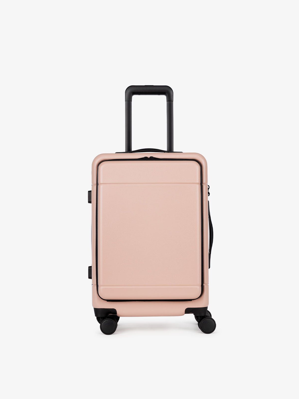 CALPAK Hue hardside carry-on suitcase with laptop compartment in pink sand color