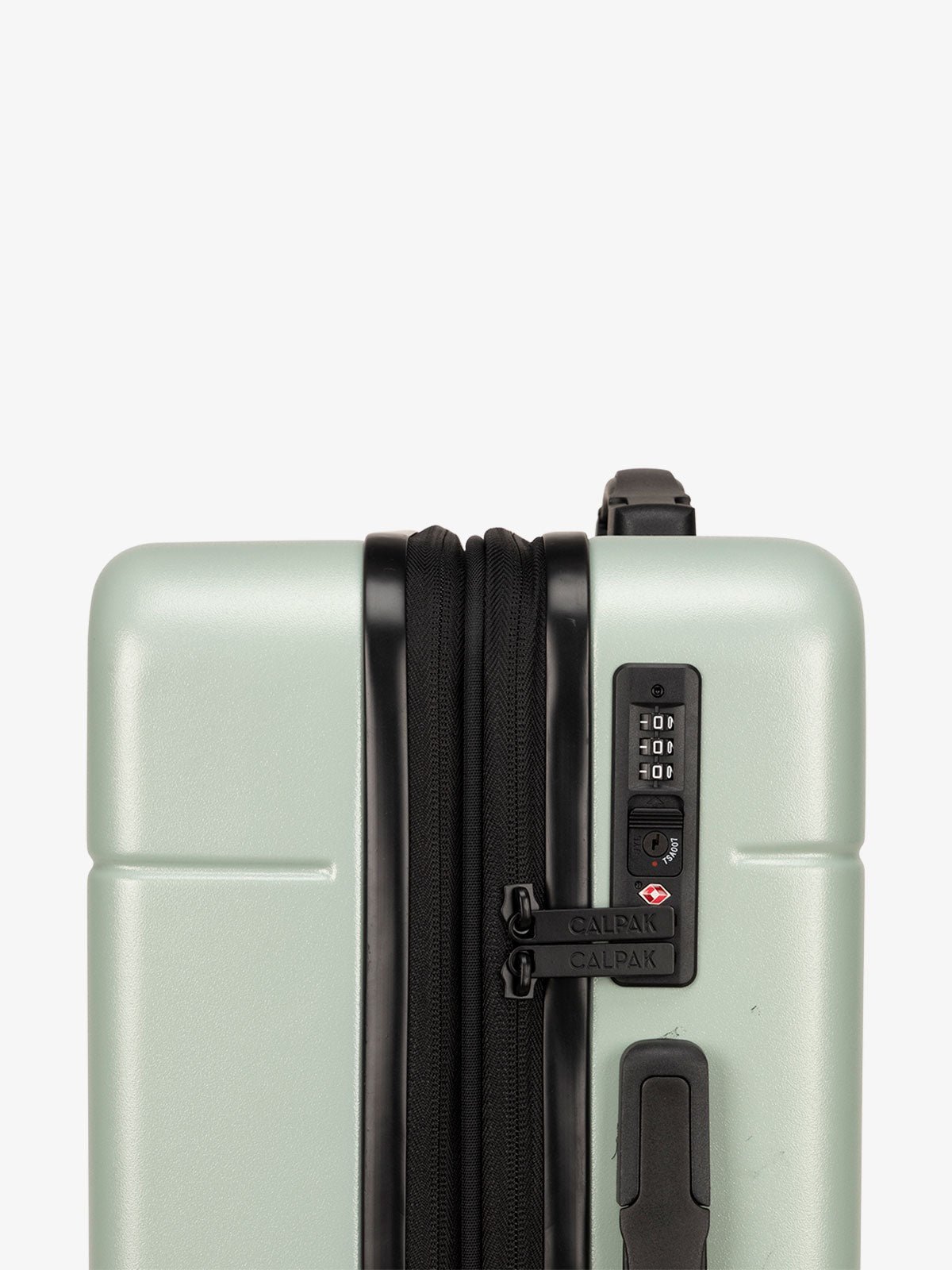 Hue carry on suitcase with tsa approved lock in light green jade