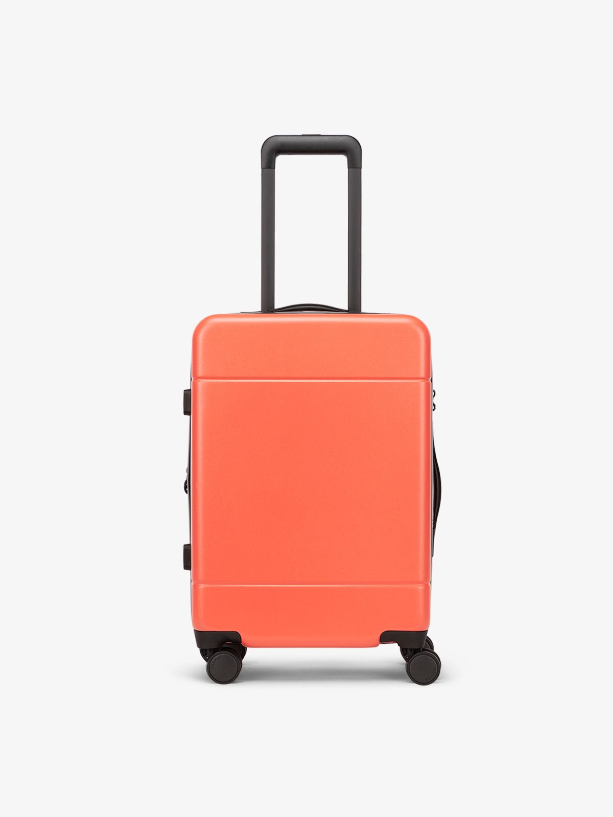 Hue hard shell rolling carry on luggage in red poppy color