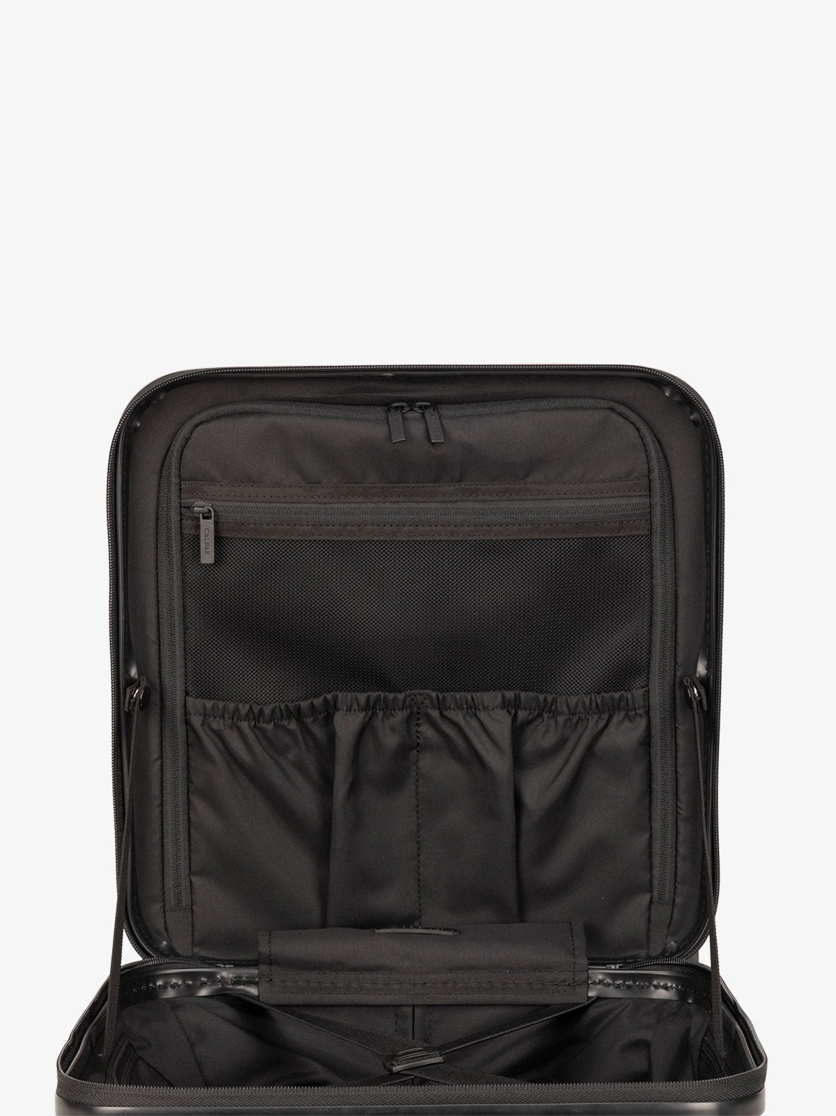 Hue mini carry on luggage zippered pockets