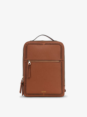 CALPAK Kaya Laptop Backpack for women in ginger; BP1702-SQ-GINGER