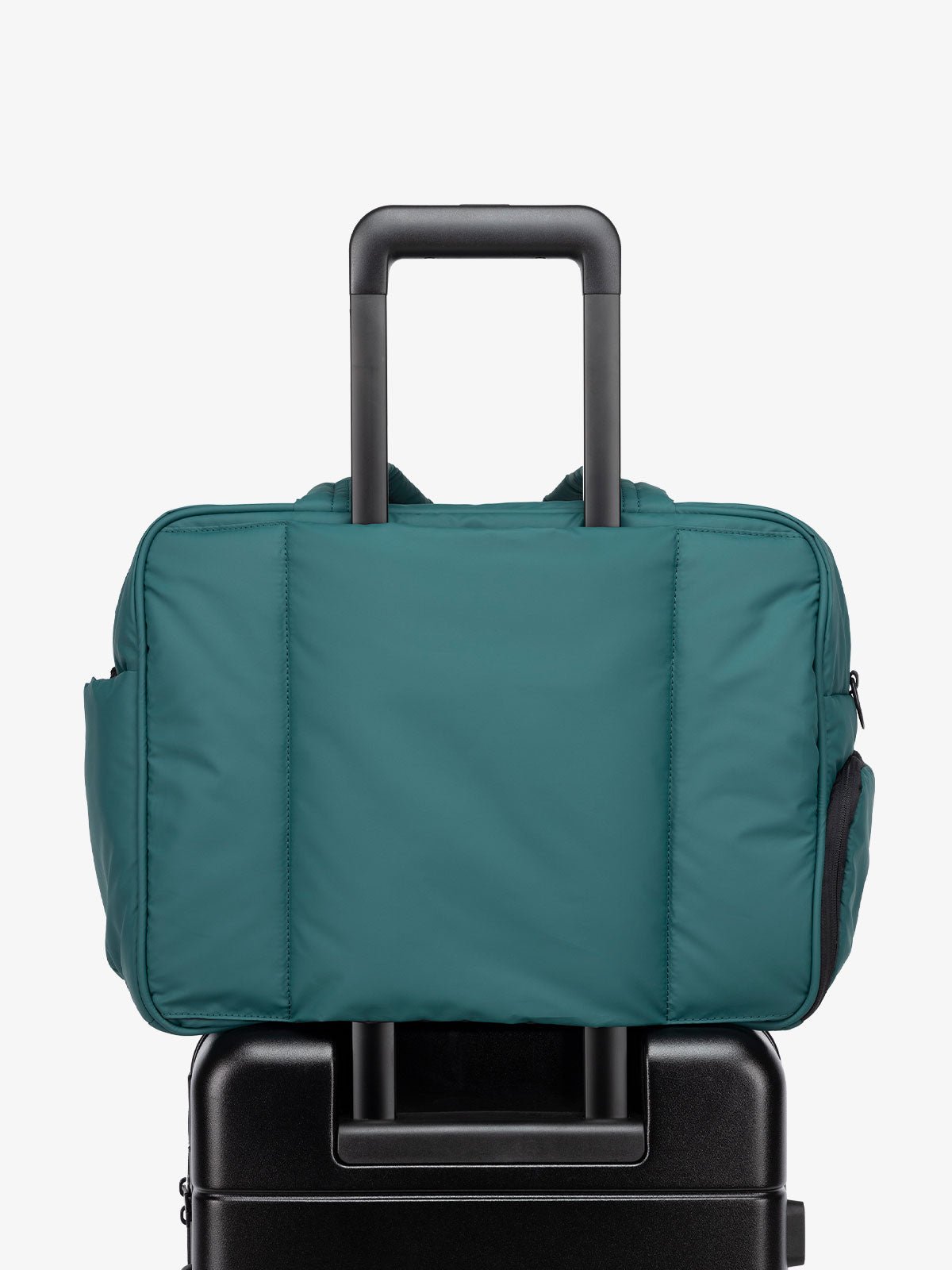 kale green Luka duffel bag for women with luggage trolley sleeve