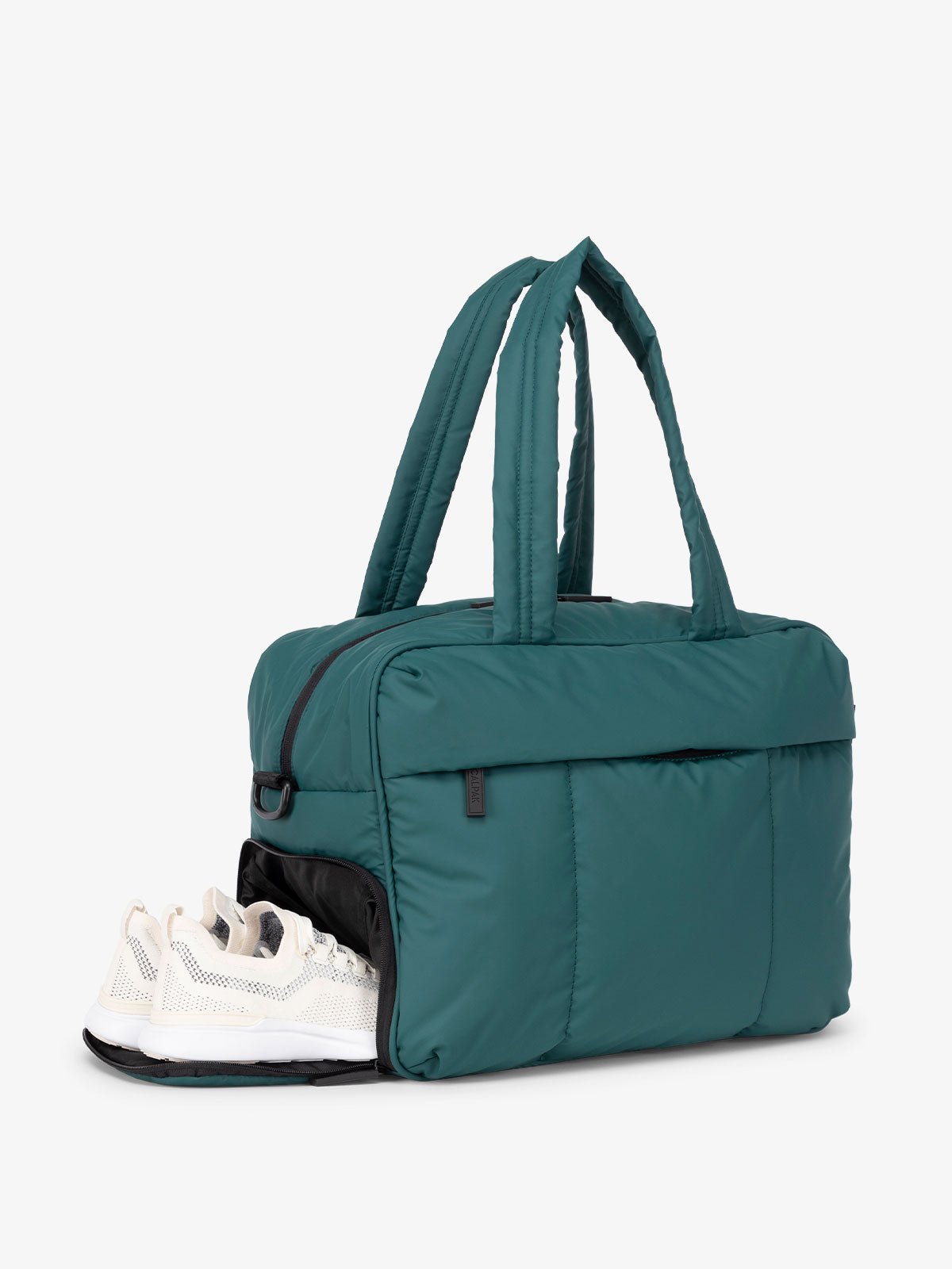 shoe compartment for Luka duffel bag in kale green