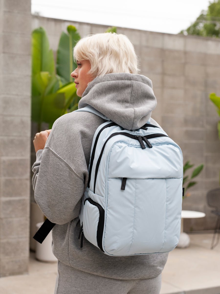 Luka laptop travel backpack in blue