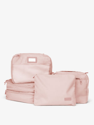 CALPAK's packing cube set in pink; PC1601-PINK-SAND