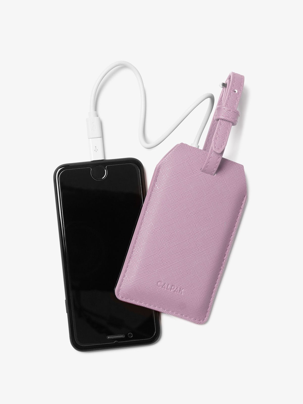 phone charger luggage tag