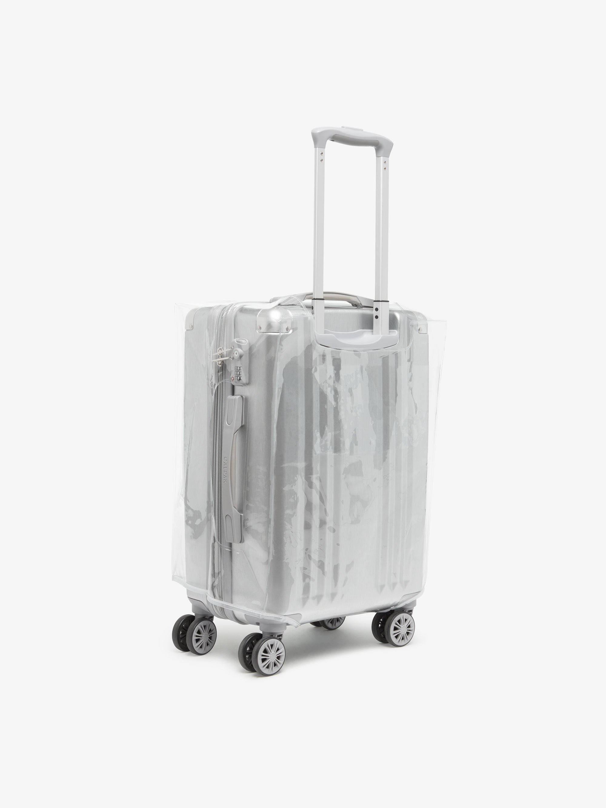 clear plastic luggage cover for carry on rolling suitcase